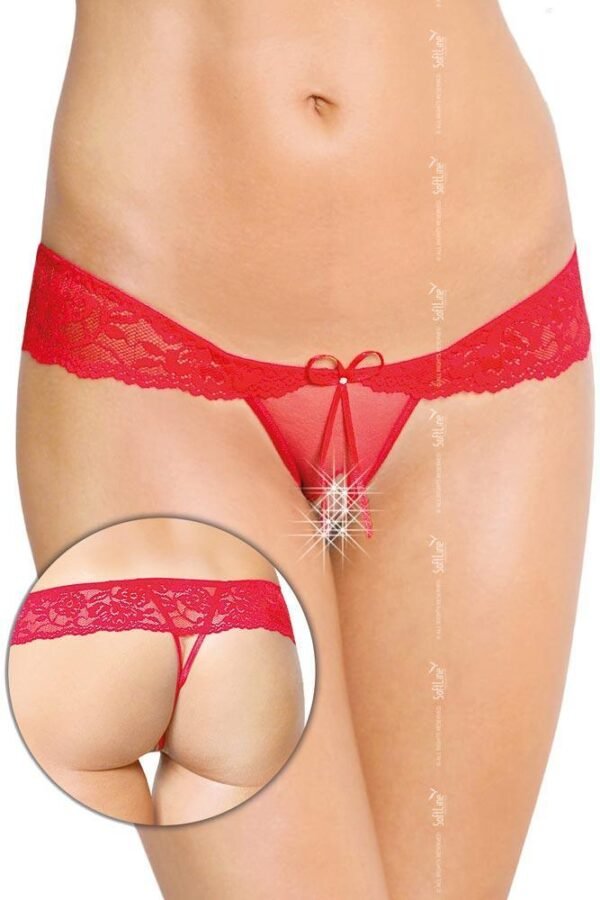 Γυναικείο G String εσώρουχο - Ruffle Red String Κόκκινο SFL2443-R