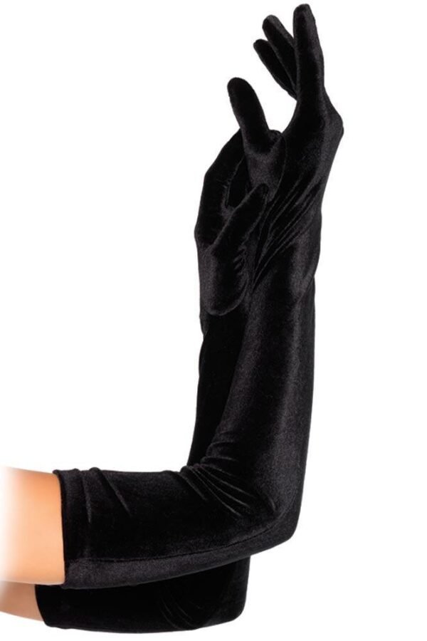 Γάντια - Leg Avenue Velvet Opera Length Gloves Μαύρα LG-2052